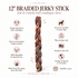 12" Braided Jerky Stick Dog Chew