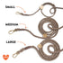 Adjustable Bolt Snaps Rope Dog Leash Peach Ombre