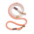 Adjustable Bolt Snaps Rope Dog Leash Peach Ombre
