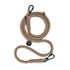 Adjustable Cotton Rope Dog Leash Matte Black/Natural