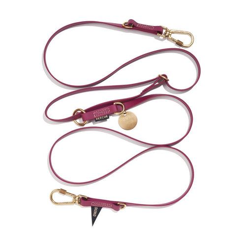 Adjustable Water Resistant Dog Leash Berry