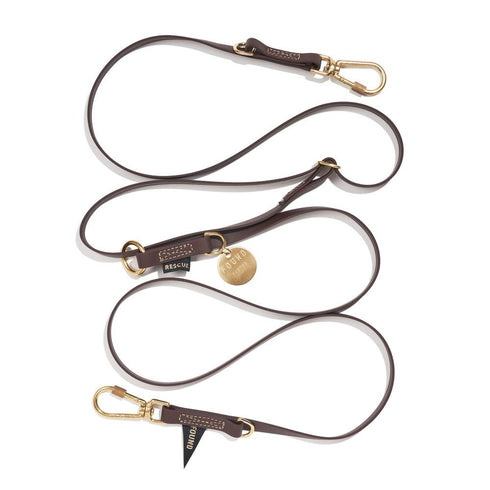 Adjustable Water Resistant Dog Leash Brown
