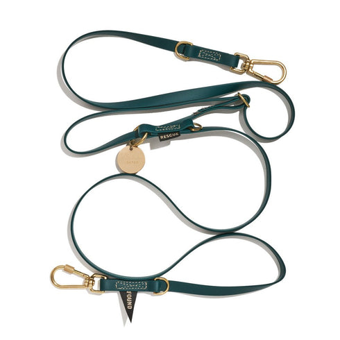 Adjustable Water Resistant Dog Leash Hunter Green