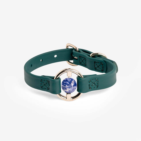 All Eyes On Me Dog Collar Jungle Green/Sodalite