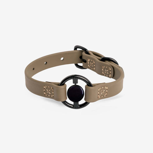 All Eyes On Me Dog Collar Martini Olive/Black Obsidian
