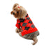 Argyle Turtleneck Dog Sweater Red/Black/White