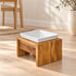 Artisan Single Wood Dog Bowl Feeder Bamboo