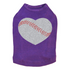 Baseball Heart Rhinestone Dog Tank
