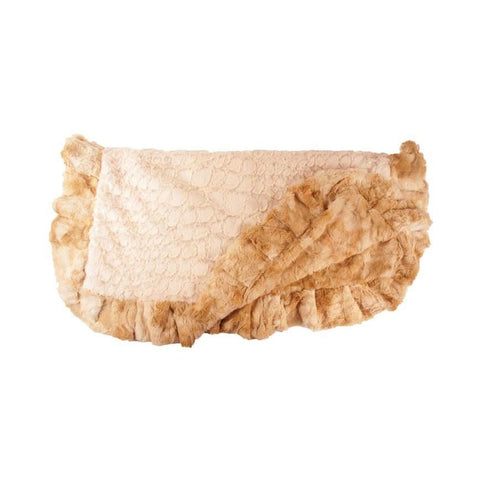 Baylee Croco Rabbit Dog Blanket Caramel/Beige