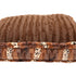 Baylee Mink Exotic Fur Rectangle Dog Bed Brown/Gold