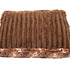 Baylee Mink Exotic Fur Rectangle Dog Bed Brown/Gold