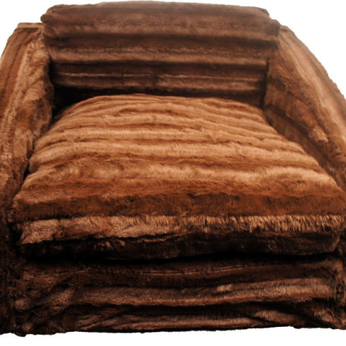 Baylee Mink Sofa Dog Bed Chocolate