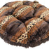 Baylee Shag Exotic Fur Swaddle Dog Bed Chocolate/Gold
