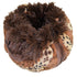 Baylee Shag Exotic Fur Swaddle Dog Bed Chocolate/Gold