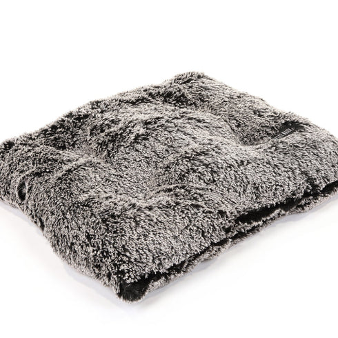 Baylee Shag Pillow Dog Bed Black Frosted