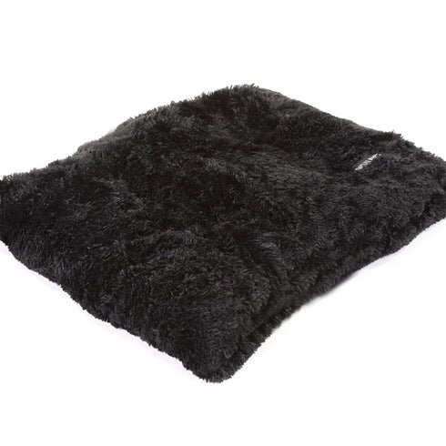 Baylee Shag Pillow Dog Bed Black