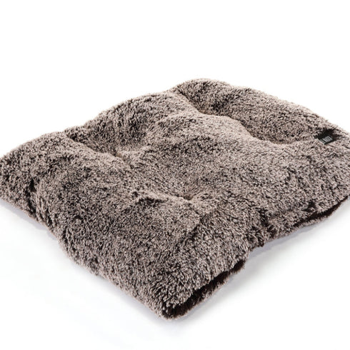 Baylee Shag Pillow Dog Bed Chocolate Frosted