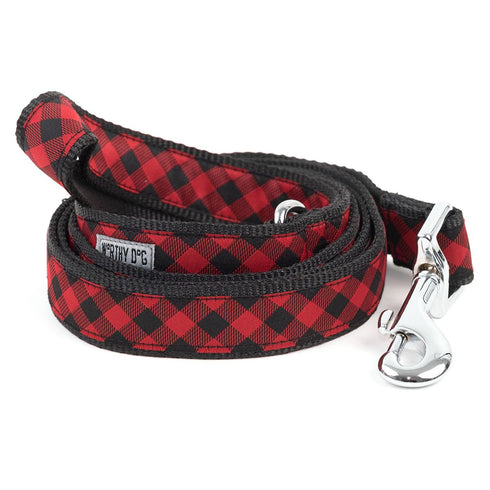 Bias Buffalo Plaid Dog Leash Red/Black