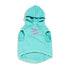 Big Full Heart Dog Hoodie Aqua/Fuchsia