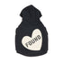 Big Full Heart Dog Hoodie Black/Cream