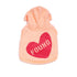 Big Full Heart Dog Hoodie Coral/Peach