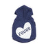 Big Full Heart Dog Hoodie Navy/Ice