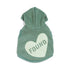Big Full Heart Dog Hoodie Sage/Mint