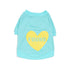 Big Full Heart Dog Tee Aqua/Citron