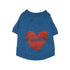 Big Full Heart Dog Tee Blue/Tomato