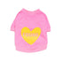 Big Full Heart Dog Tee Candy Pink/Sunshine Yellow