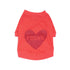 Big Full Heart Dog Tee Coral Orange/Brick