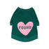 Big Full Heart Dog Tee Hunter Green/Candy Pink