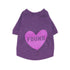 Big Full Heart Dog Tee Purple/Tulip
