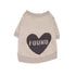 Big Full Heart Dog Tee Taupe/Chocolate