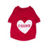 Big Full Heart Dog Tee Tomato/White