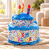 Birthday Cake Tough Dog Toy Blue