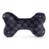 Black Checker Chewy Vuiton Bone Dog Toy