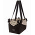Black Double Nouveau Bow Luxury Dog Carrier with Windsor Check Flaps