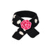 Black Polka Dot Flower Dog Scarf