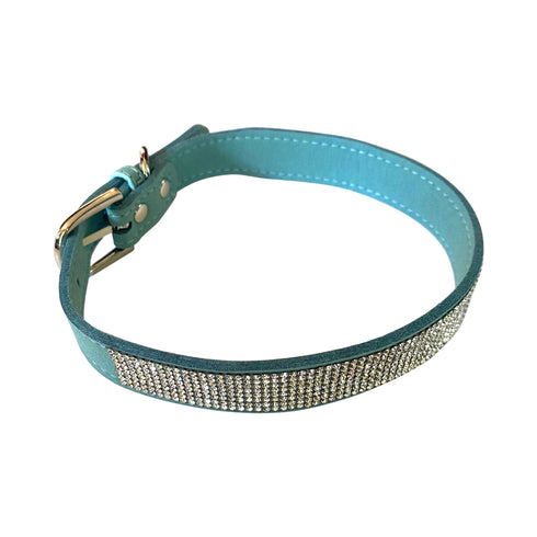 Bling Bling 5-Row Dog Collar Horizon Blue