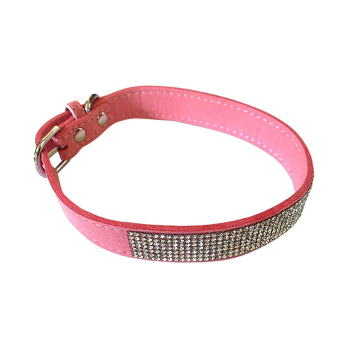 Bling Bling 5-Row Dog Collar Light Pink