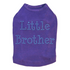 Blue Little Brother Rhinestone Dog Tank