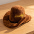 Brown Cowboy Hat Dog Toy