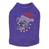 Bulldog Santa Rhinestone Dog Tank