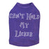 Can't Hold My Licker Rhinestone Dog Tank