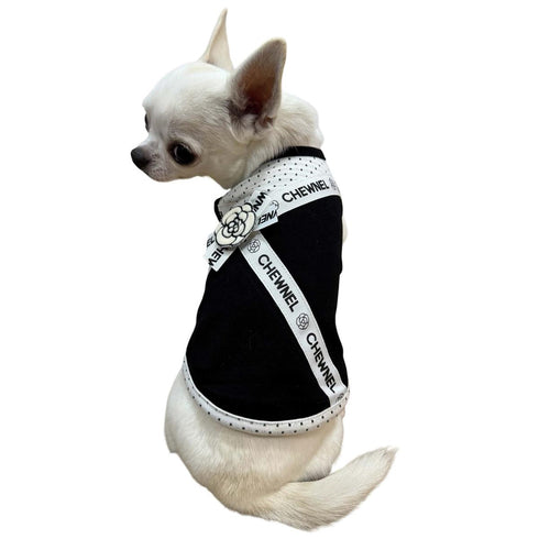 Chewnel Ruban De Chien Dog Tank Black