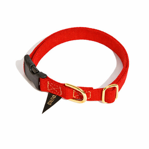 Classic Cotton Dog Collar Red
