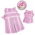 Classic Stripe Button-Up Dog Shirt Pink