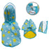 Clear View Happy Sunshine Dog Raincoat Blue