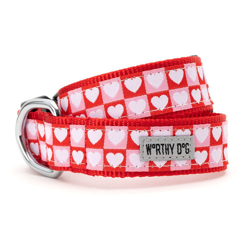 Colorblock Hearts Dog Collar